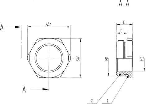 LAPP 52101979 SKINDICHT MR-M 75X1,5/63X1,5 6KT. Tömszelence szűkítő M75 M63 Sárgaréz Natúr 1 db 2. kép