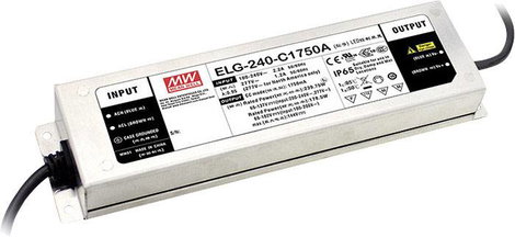 Mean Well LED meghajtó Állandó áramú 240.1 W 350 - 700 mA 172 - 343 V/DC Gyúlékony felületekre szere