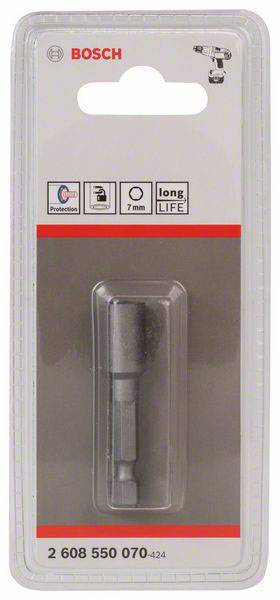 Bosch Accessories Bosch Power Tools 2608550070 Dugókulcs gépi befogó 7 mm Meghajtás (csavarhúzó) 1/4 2. kép