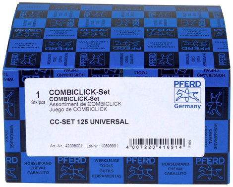 PFERD 42098001 COMBICLICK szálas tárcsakészlet korund Ø125mm A36, 60, 80, 120 CC-H-GT alátéttel univ 2. kép