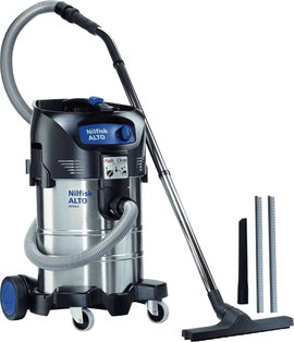 Nilfisk ATTIX 40-01 PC INOX 107413593 Nedves-/száraz porszívó 1500 W 37 l Félautomata szűrő tisztítá