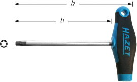 T markolatú torx csavarhúzó, Hazet 828-T25