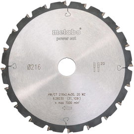 Metabo power cut wood professional 628230000 Körfűrészlap 216 mm 1 db