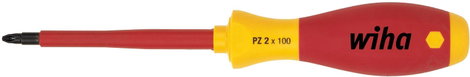 Wiha 324 00879 VDE Kereszthornyú csavarhúzó PZ 2 Penge hossz: 100 mm DIN ISO 8764, DIN EN 60900