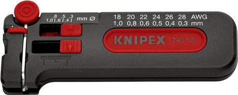 Knipex 12 80 100 SB vékony vezeték és huzal csupaszoló, blankoló kés, drótvágóval 0.3-tól 1 mm-ig 2. kép