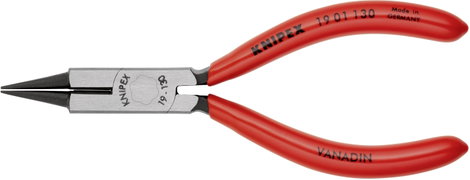 Kerekcsőrű fogó vágóéllel (ékszerész fogó) 130 mm, Knipex 19 01 130 4. kép