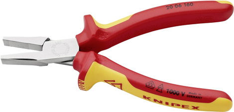 Laposfogó 160 mm, rövid, széles pofa, Knipex 20 06 160 5. kép