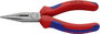 Fél-kerek csőrű fogó vágóéllel (Rádiófogó) 140 mm, hegyes, lapos pofa, Knipex 25 02 140 bélyegkép