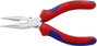 Fél-kerek csőrű fogó vágóéllel (Rádiófogó) 140 mm, hegyes, lapos pofa, Knipex 25 05 140 bélyegkép