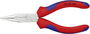 Fél-kerek csőrű fogó vágóéllel (Rádiófogó) 140 mm, hegyes, lapos pofa, Knipex 25 05 140 2. bélyegkép