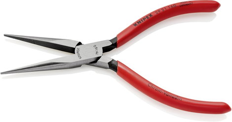 Telefonfogó 160 mm, lapos, kerek pofa, Knipex 29 21 160 2. kép