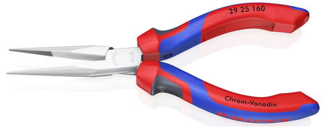 Telefonfogó 160 mm, lapos, kerek pofa, Knipex 29 25 160 2. kép