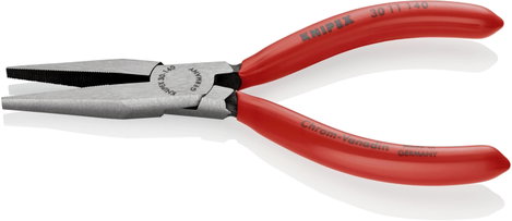 Hosszúcsőrű fogó 140 mm, hosszú, lapos, fogazott pofa, Knipex 30 11 140 3. kép