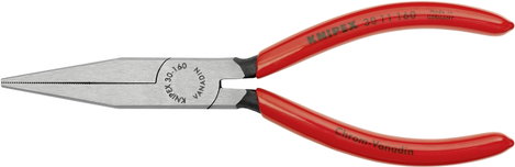 Hosszúcsőrű fogó 160 mm, hosszú, lapos, fogazott pofa, Knipex 30 11 160