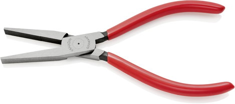 Hosszúcsőrű fogó 190 mm, hosszú, lapos, fogazott pofa, Knipex 30 11 190
