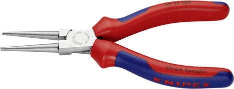 Hosszúcsőrű fogó 160 mm, hosszú, kerek, sima pofa, Knipex 30 35 160 3. kép
