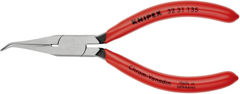 Jusztírozó fogó 135 mm, 45°-ban megtört, lapos, széles pofa, Knipex 32 31 135