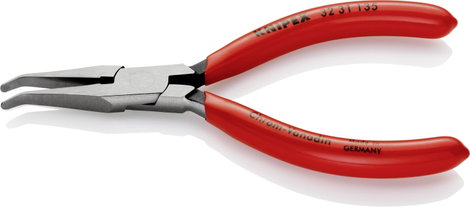 Jusztírozó fogó 135 mm, 45°-ban megtört, lapos, széles pofa, Knipex 32 31 135 2. kép