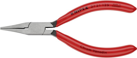 Markoló fogó finommechanikához 125 mm, lapos, hegyes pofa, Knipex 37 21 125