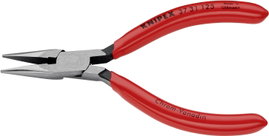Markoló fogó finommechanikához 125 mm, lapos, kerek pofa, Knipex 37 31 125