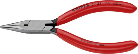 Markoló fogó finommechanikához 125 mm, lapos, kerek pofa, Knipex 37 31 125 2. kép