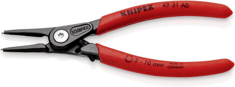 Precíziós Seeger-gyűrű fogó külső gyűrűkhöz (tengelyek) 140 mm, egyenes, Knipex 49 31 A0 3. kép