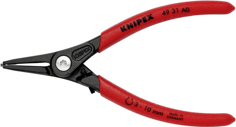 Precíziós Seeger-gyűrű fogó külső gyűrűkhöz (tengelyek) 140 mm, egyenes, Knipex 49 31 A0 4. kép