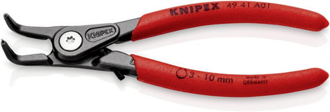 Precíziós Seeger-gyűrű fogó külső gyűrűkhöz (tengelyek) 130 mm, 90°-ban hajlított, Knipex 49 41 A01 2. kép