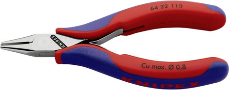 Elektronikai homlokcsípőfogó, lágy huzal max.: Ø 0,8 mm, Knipex 64 22 115 3. kép