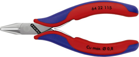 Elektronikai homlokcsípőfogó, lágy huzal max.: Ø 0,8 mm, Knipex 64 22 115 4. kép