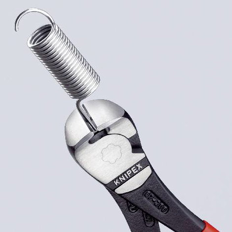 Erőkímélő homlokcsípőfogó, lágy/közepes/kemény/zongora huzal max.: Ø 5/3,8/3/2,5 mm, Knipex 67 01 20 2. kép