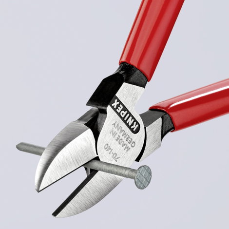 Oldalcsípőfogó, lágy/közepes/kemény huzal max.: Ø 4/2,5/1,8 mm, Knipex 70 01 140 EAN 4. kép