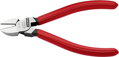Oldalcsípőfogó, lágy/közepes/kemény huzal max.: Ø 4/2,5/1,8 mm, Knipex 70 01 140 EAN 5. kép