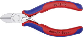 Oldalcsípőfogó, lágy/közepes/kemény huzal max.: Ø 3/2/1,2 mm, Knipex 70 15 110