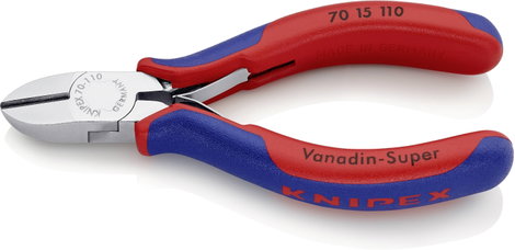 Oldalcsípőfogó, lágy/közepes/kemény huzal max.: Ø 3/2/1,2 mm, Knipex 70 15 110 2. kép