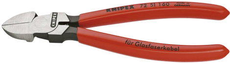 Oldalcsípő fényvezetőkhöz (üvegszál-kábel), Knipex 72 51 160 2. kép