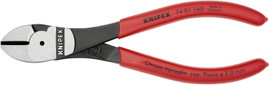 Erőkímélő oldalcsípőfogó, közepes/kemény/zongora huzal max.: Ø 3,4/2,5/2 mm, Knipex 74 01 160