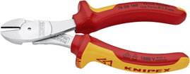 VDE erőkímélő oldalcsípőfogó, közepes/kemény/zongora huzal max.: Ø 3,4/2,5/2 mm, Knipex 74 06 160