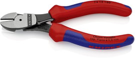 Erőkímélő oldalcsípőfogó, közepes/kemény/zongora huzal max.: Ø 3,4/2,5/2 mm, Knipex 74 12 160