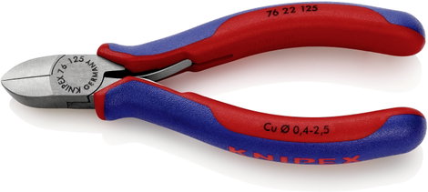 Oldalcsípőfogó villamos szakemberek számára, Knipex 76 22 125 3. kép