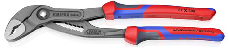 Knipex Cobra Hightech vízpumpafogó 300 mm, karcsú, befogás: Ø 70 mm (2 3/4&quot ) 87 02 300 3. kép