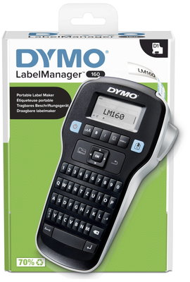 DYMO LabelManager 160 Feliratozó készülék Alkalmas feliratozó szalag: D1 6 mm, 9 mm, 12 mm