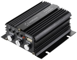 Renkforce RF-CMP-204 4 csatornás végfok 200 W Bluetooth®-/USB hanglejátszás, Hangerő-/basszus-/magas