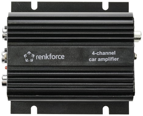 Renkforce RF-CMP-204 4 csatornás végfok 200 W Bluetooth®-/USB hanglejátszás, Hangerő-/basszus-/magas 3. kép