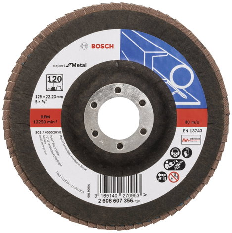 Bosch Accessories 2608607356 X551 Felületcsiszoló korong Ø 125 mm Furat átmérő 22.33 mm Acél 1 db