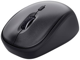 Trust TM-201 WLAN egér Rádiójel vezérlésű Optikai Fekete 4 Gombok 1600 dpi zajtalan gombok