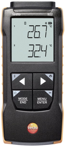 testo 922 Hőmérséklet mérőműszer -50 - +1000 °C Érzékelő típus K