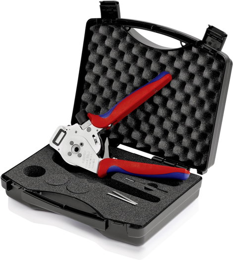 Négy tüskés sajtoló fogó elforgatott érintkezőkhöz, krómozott, Knipex 97 52 65 DG 6. kép