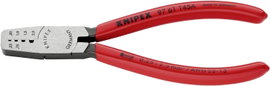 Krimpelő fogó érvéghüvelyekhez 145 mm, polírozott fej, Knipex 97 61 145 A