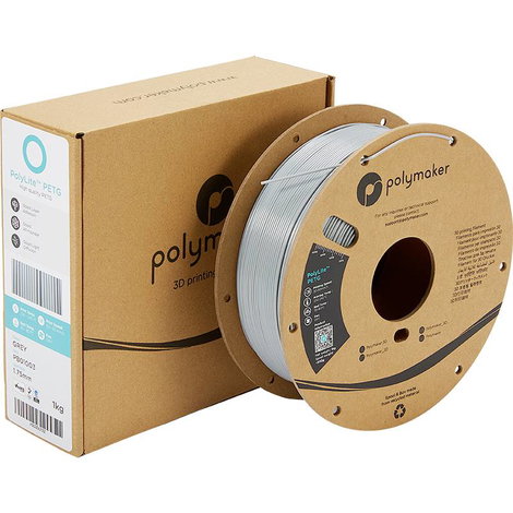 Polymaker PB01003 PolyLite 3D nyomtatószál PETG hőálló, nagy szakítószilárdság 1.75 mm 1000 g Szürke 5. kép